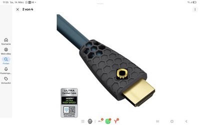 OEHLBACH 8K / 4k Ultra High-Speed HDMI 2.1  Kabel Flex Evolution blau 2,0 m