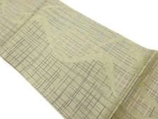 7498878: JAPANESE KIMONO JAPANESE FUKURO OBI / WOVEN WAVY STRIPE