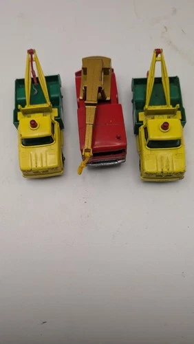 Vintage Matchbox Lesney Crane Trucks Lot of 3 Diecast Vehicles England