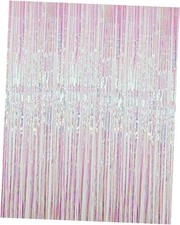 3.2 ft x 9.8 ft Metallic Tinsel Foil Fringe Curtains Party Photo 1 Multicolor