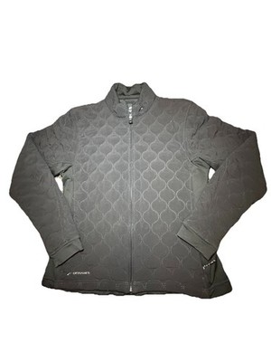 Brooks Shelter Technology Women's Black Hybrid Quilted Full Zip Jacket Large