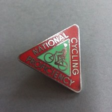 National Cycling Proficiency Enamel Pin Badge Vintage from 1970's