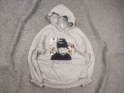Nujabes Seba Jun Japan Logo Design Music Town Rap Gray Hoodie Vintage USa made