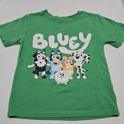 Bluey Green T-Shirt for Boys Size 5/6