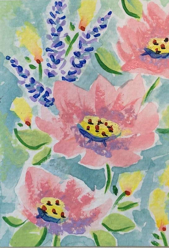 LAVENDER DAYDREAM Original ACEO Gouache  Free Shipping & Bonus Included! ♡ Nice