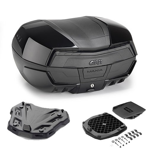 Givi V58NB2 Bauletto 58LT Schwarz + Piastra Triumph Street Twin 900 2019-2020-image