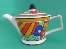 Past Times Clarice Cliff Inspired Art Deco 'Bizarre Ware' Teapot. Made by Sadler