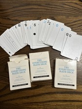 The Everything Math Deck by Shelia Scones Lot Of 3 University Of Chicago