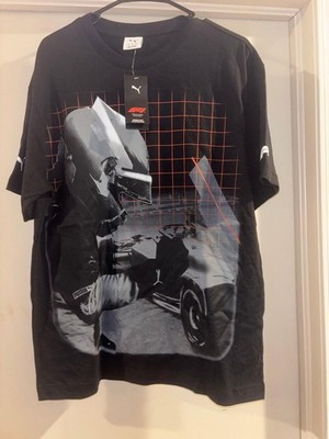 Puma F1 Driver Graphic T-Shirt Men s Medium Black Formula 1 Racing Tee NWT