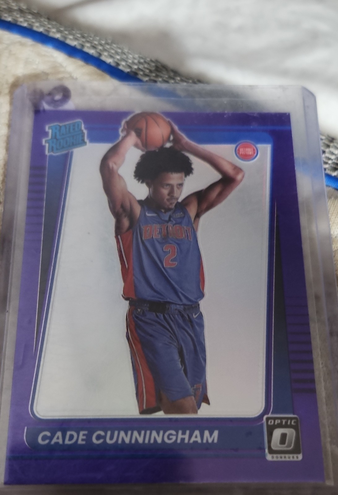 2021-22 Panini Donruss Optic - Rated Rookie Cade Cunningham #161 Purple Prizm...
