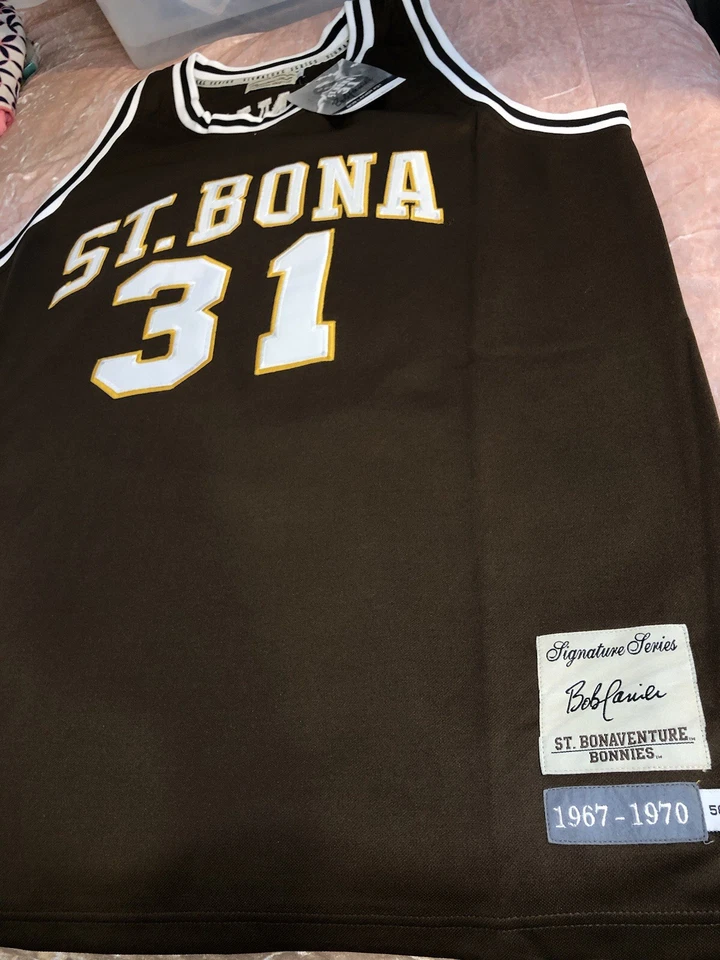 2XL JERSEY RETRO VINTAGE PARA HOMBRE ST. BONAVENTURE BOB LANIER (totalmente cosido) Foto 2 de 4