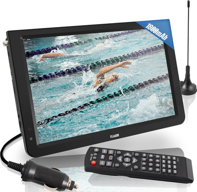 12Inch Portable Tv,Battery Powered TV with ATSC/HDMI/USB/SD Card/Av Input,Mini T