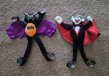 VTG Lot Of Halloween hanging plush decoration Suction Cups Bat  Vampire Read