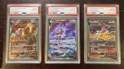 PSA 10 Entei Suicune Raikou V Crown Zenith GG36, 38, 41 SEQUENTIAL SET SWSH