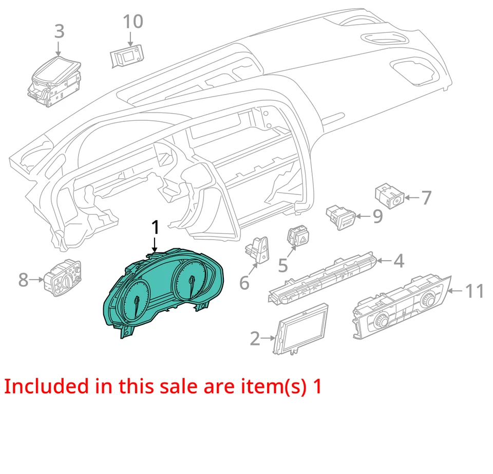 Velocímetro MPH ID 4G8920987T compatível com 17-18 AUDI A6 2025912 - Imagem 3 de 4