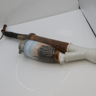 Historische Kölner Dom Motiv Porzellanpfeife 18 / 30 cm F4