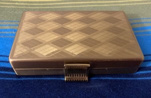 Elegant Vintage Art Deco 1940s Elgin American Carry All Makeup Compact Look Read