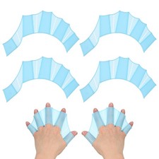 Silicone Swimming Gloves, Webbed Gloves for Swimming, 9 x 6" & 2 Pair & Blue