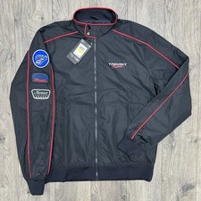 Under Armour Project Rock Warmup Jacket Medium Mens Full Zip Black Patches 160