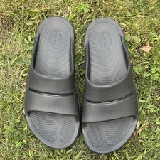 OOFOS OOAHH Slide Impact Absorption Recovery Sandals, Size M11/W13 - Black