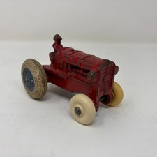 Vtg Arcade Toy Red Cast Iron Allis Chalmers Fordson Balloon Wheels Tractor 2660