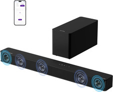 5.1CH Dolby Atmos Sound Bar with Subwoofer, 300W Home Theater System