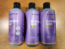3 Pk: Alaffia Everyday Shea Body Wash, Lavender, 16 oz ea  EXP 3/26  E5D