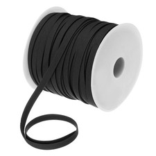 1/4 Inch Double Fold Bias Tape Polyester Continuous Bulk Bias Tape Black 55 Yard