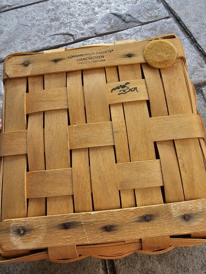 Protector de canasta Longaberger Fathers Day 2001 Tic Tac Toe ** SIN XO piezas  Foto 4 de 4