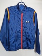 Vtg 70-80s Kawasaki RACING Motorcycle Windbreaker Snap Back Bike Riding Jacket L