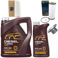 MotoröL Filter Set 5W40 6 Liter + ÖLablassschraube FüR BMW 3Er 318D 320D E46