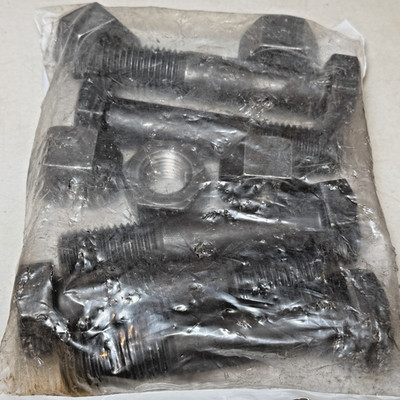 (Qty 5) 1''-8 x 5'' Grade A325 Type 1 Structural Hex Bolt With Nut, Black Oxide