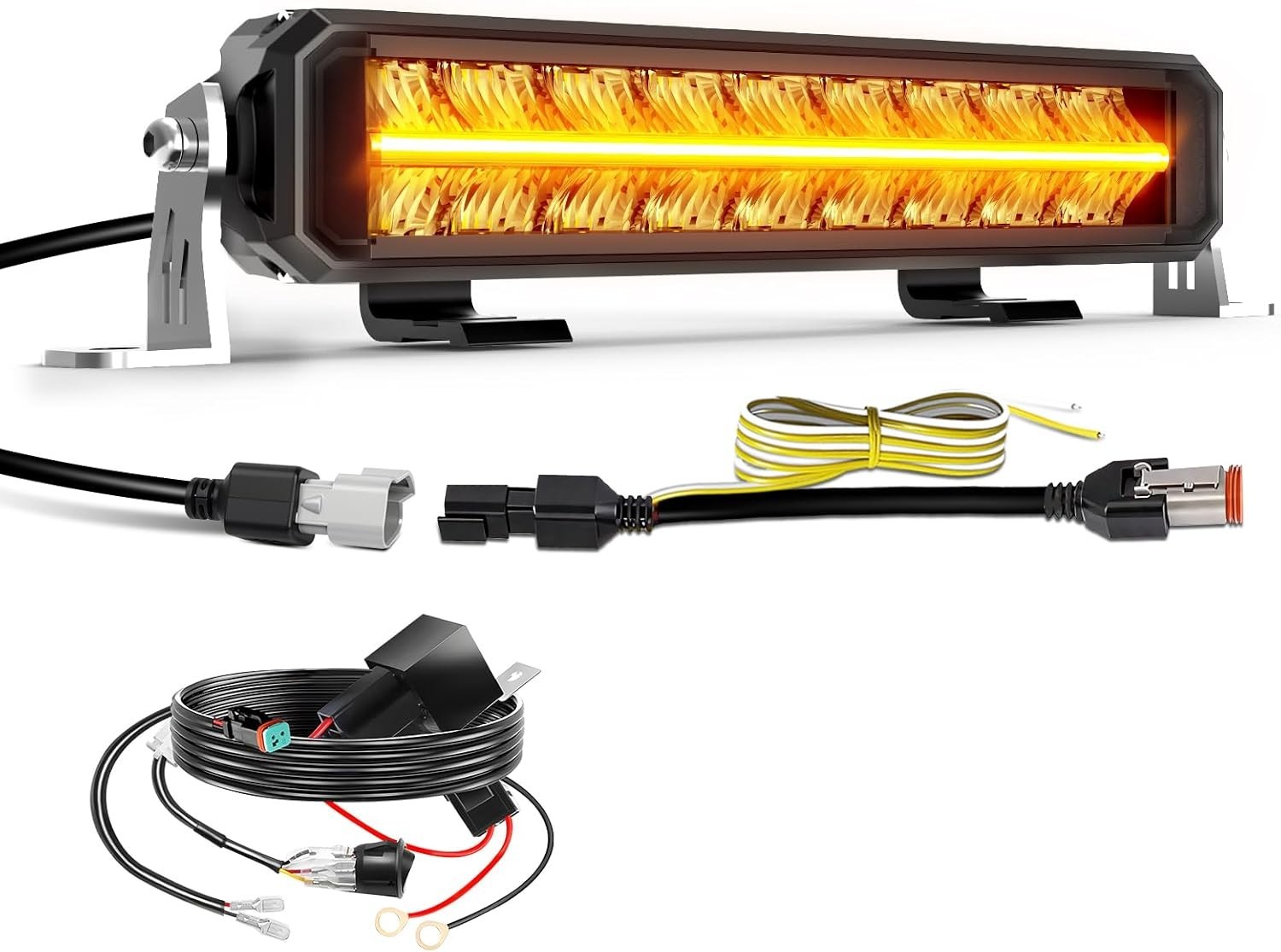 Barre rampe LED DRL 70W projecteur longue portée 1400LM pour auto