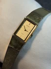 Vintage Lassale Seiko Ladies Rectangle Tank Gold Tone Women Watch 14mm