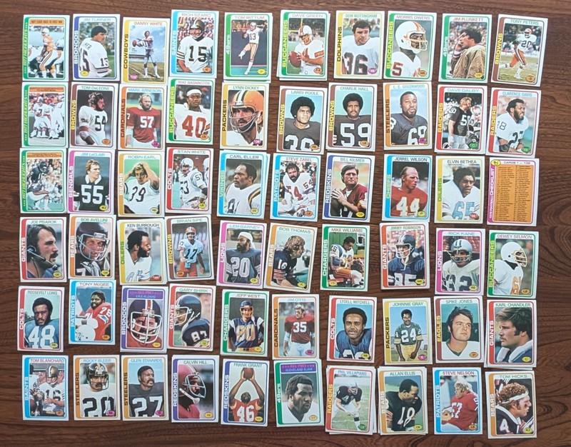 1978 Topps football card lot -206 cards -- OJ Simpson and Dan Fouts