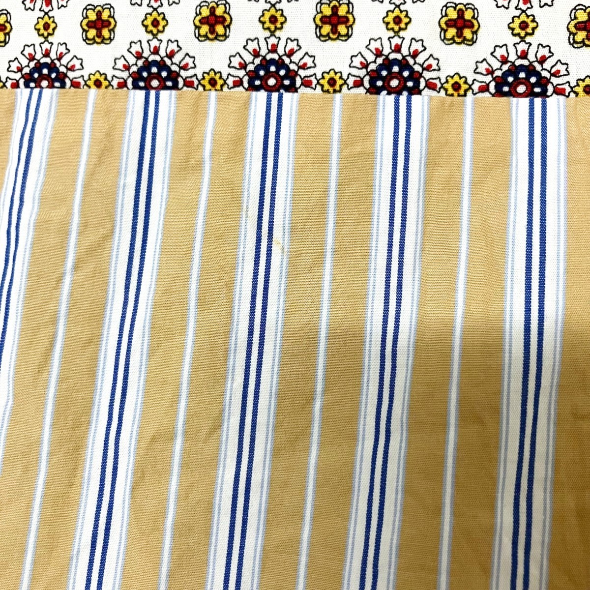 Engineered Garments Switched Pattern Long Sleeve Shirt Size M Cotton Yellow View 6