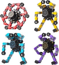 Transformable Fidget Spinners 4 Pcs for Kids and Adults Stress Relief Sen