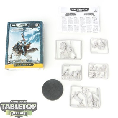 Space Wolves - Wolf Lord on Thunderwolf - im Gussrahmen