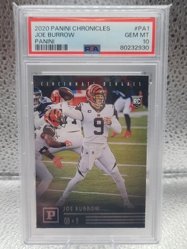 2020 CHRONICLES #PA1 JOE BURROW CINCINNATI BENGALS ROOKIE CARD PSA 10 GEM