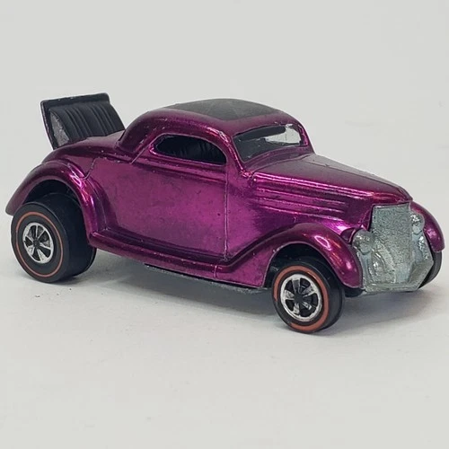 New ListingAntique 1968-“1936 Ford Coupe” MAGENTA Redline Hot Wheels USA - Complete H2F HTF