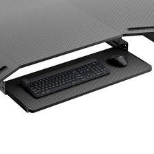 Eureka Ergonomic 28x11" Under Desk Adjustable Keyboard Tray Slide Out Wood Black
