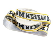 7/8 Inch x 3 Yards 9 Feet Michigan Grosgrain Ribbon Official Craft Decor