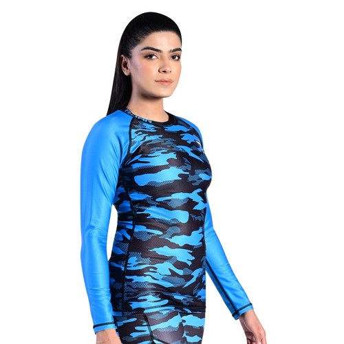 ROAR MMA Women Rash Guard Long Sleeve Fight Wear Athletic Wrestling Fitness - Picture 19 of 37