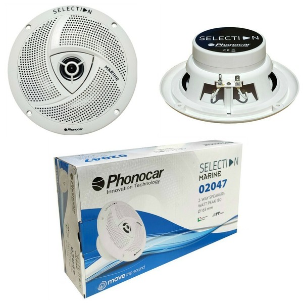 2 Phonocar Selection 02047 Marine Lautsprecher 2 Wege 16,50 Cm 35 Watt RMS Boot-image