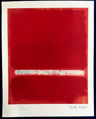 Mark rothko Lithographie COA Original Sign. Op Nummeriert mit Bleistift Limited