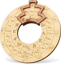 Wooden Melody Tool, Circle of Fifths Chord Wheel Wooden Chord Wheel Music