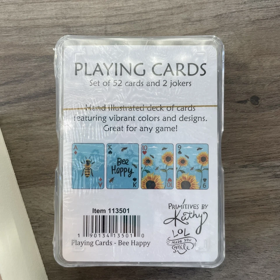 Primitives by Kathy Bee Kind Bundle Wooden Plaque Shelf Sitter & Playing Cards - Image 4 of 4