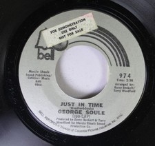 Northern Soul Nm! 45 George Soule - Just In Time / So Glad You Happened To Me On
