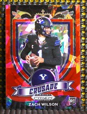 ZACH WILSON  -  2021 PANINI PRIZM DRAFT PICK PRIZMS RED ICE   #168 