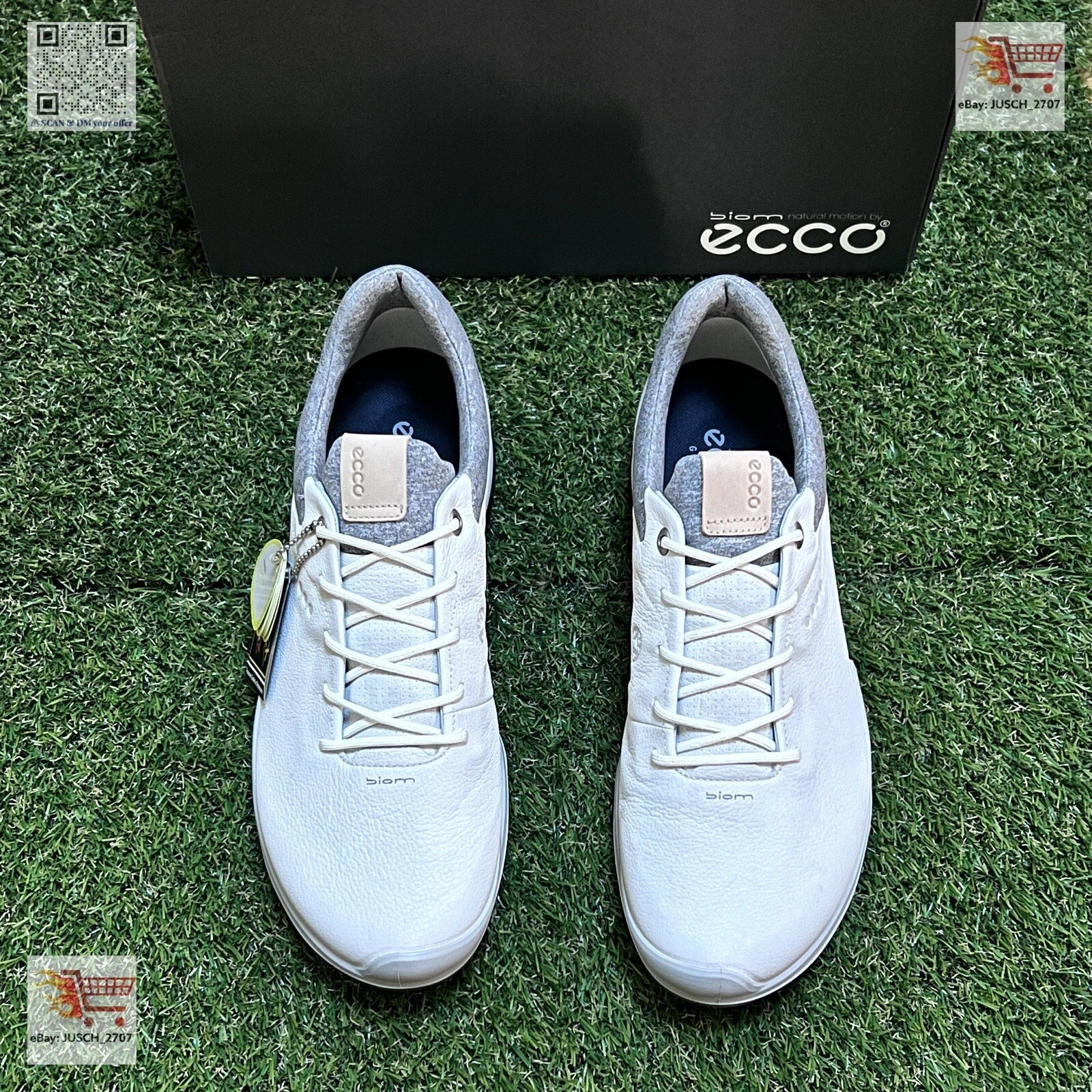 Scarpe da golf Ecco Biom Spikes BIANCHE GTX GORE TEX G3 ⛳️ EU 45 US 11 5